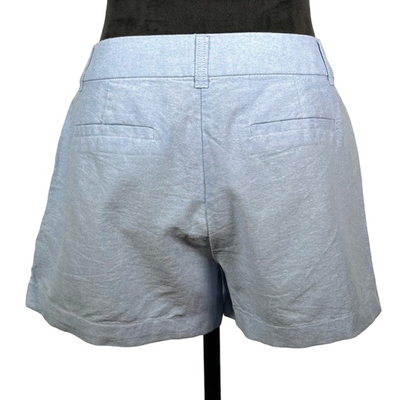 J. Crew Blue Cotton Shorts Poplin Preppy Classic Summer Shorts Womens Size 4 - Picture 3 of 14